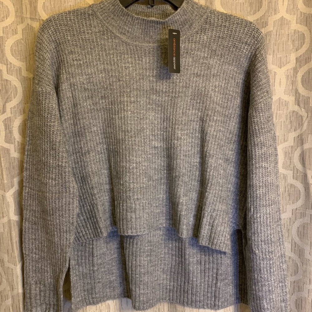 Gray cropped sweater
